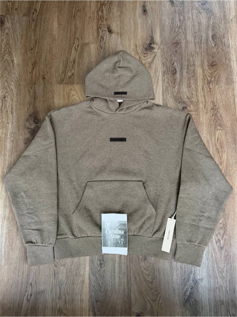 Fear of God Essentials Classic Fit Fleece Hoodie Homestead Heather